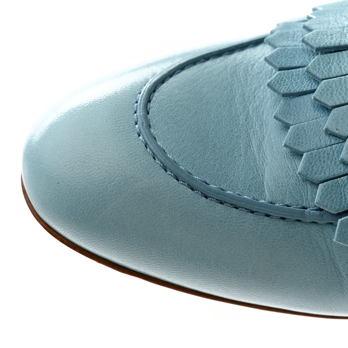 Goatskin Rivoli Mules 37.5 Bleu Dorset