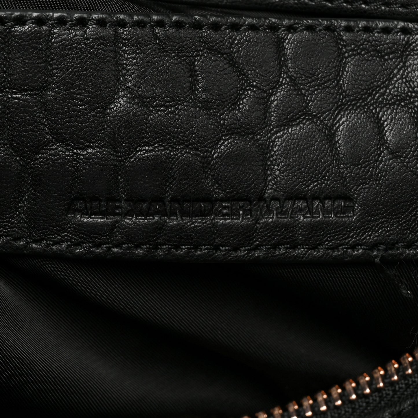 Pebbled Lambskin Rockie Black Rose Gold Hardware