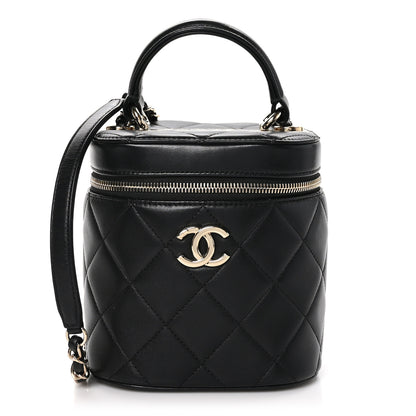 Chanel Lambskin Quilted Trendy Vanity Case Black 1 of 10
