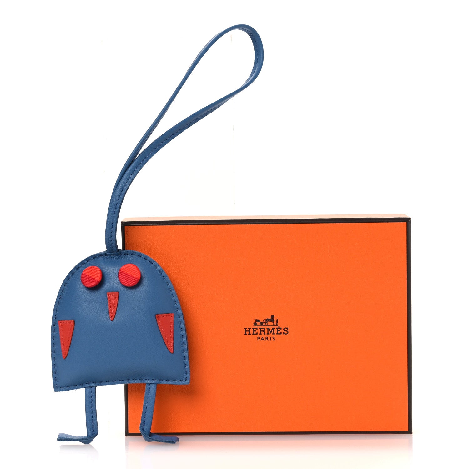 Hermes Lambskin Silk Petit H Hibouton Charm 4 of 4