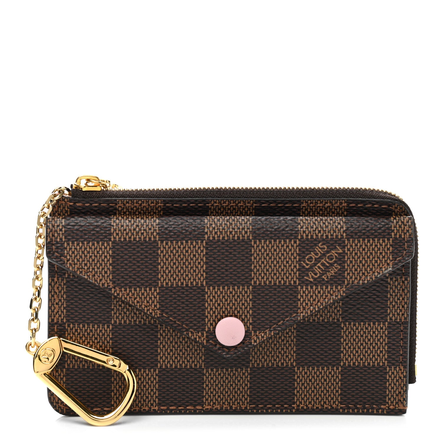 Louis Vuitton Damier Ebene Recto Verso Card Holder Rose Ballerine 1 of 10