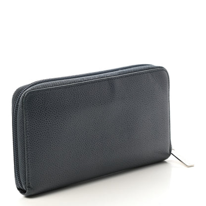 Chanel Caviar Large CC Timeless Zip Around Wallet Blue 3 of 10