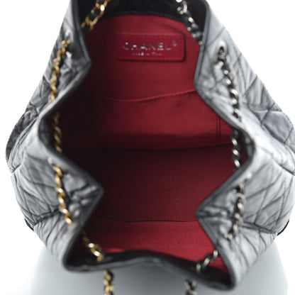 Chanel Aged Calfskin Quilted Gabrielle Backpack Black 5 of 10
