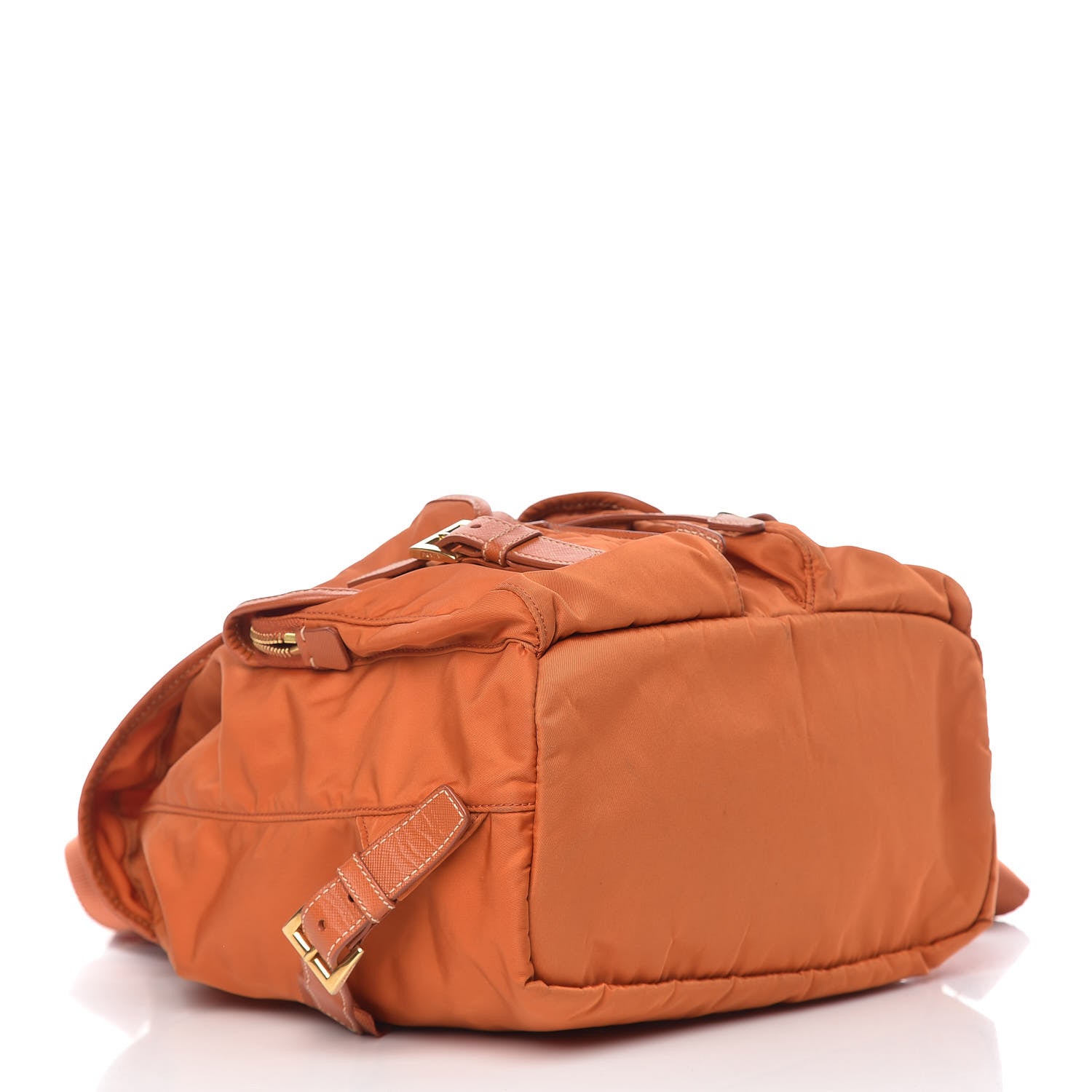 Prada Tessuto Nylon Saffiano Vela Backpack Papaya 4 of 16