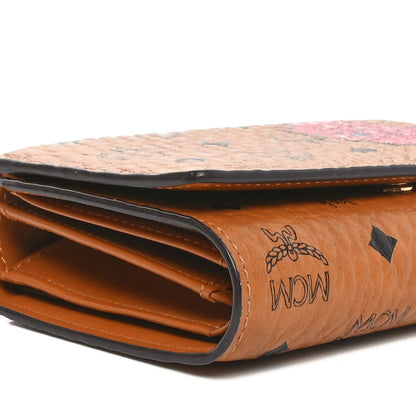 MCM Visetos New Year Series Rooster Three-Fold Flap Wallet Cognac 8 of 10