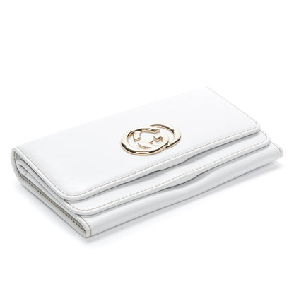Gucci Calfskin Britt Continental Wallet White 3 of 7