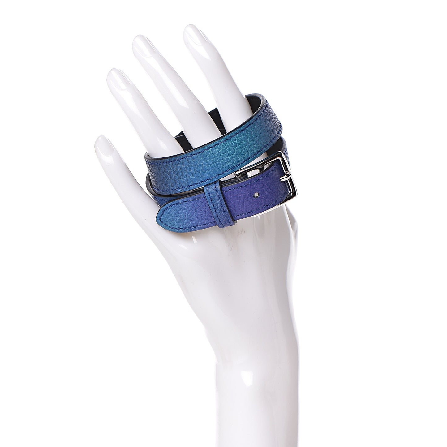 Togo Etriviere Double Tour Bracelet Bleu Nuit Violet