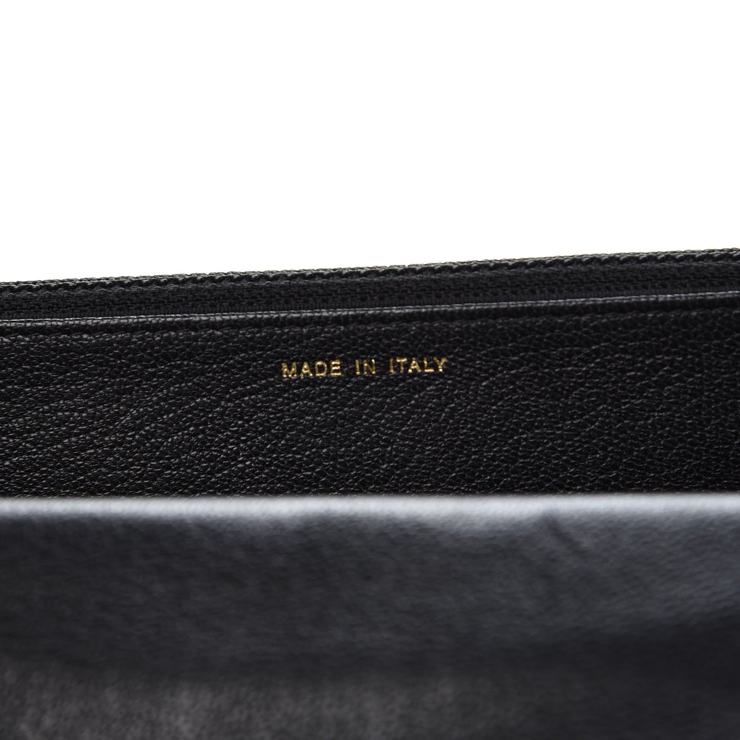 Patent Goatskin Quilted CC Eyelet Wallet On Chain WOC Black