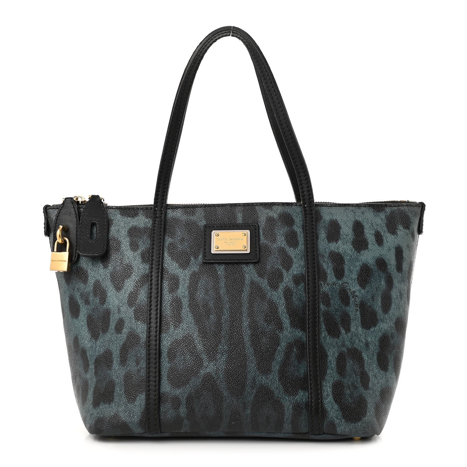 Dolce & Gabbana Coated Canvas Leopard Print Miss Escape Tote 1 of 12