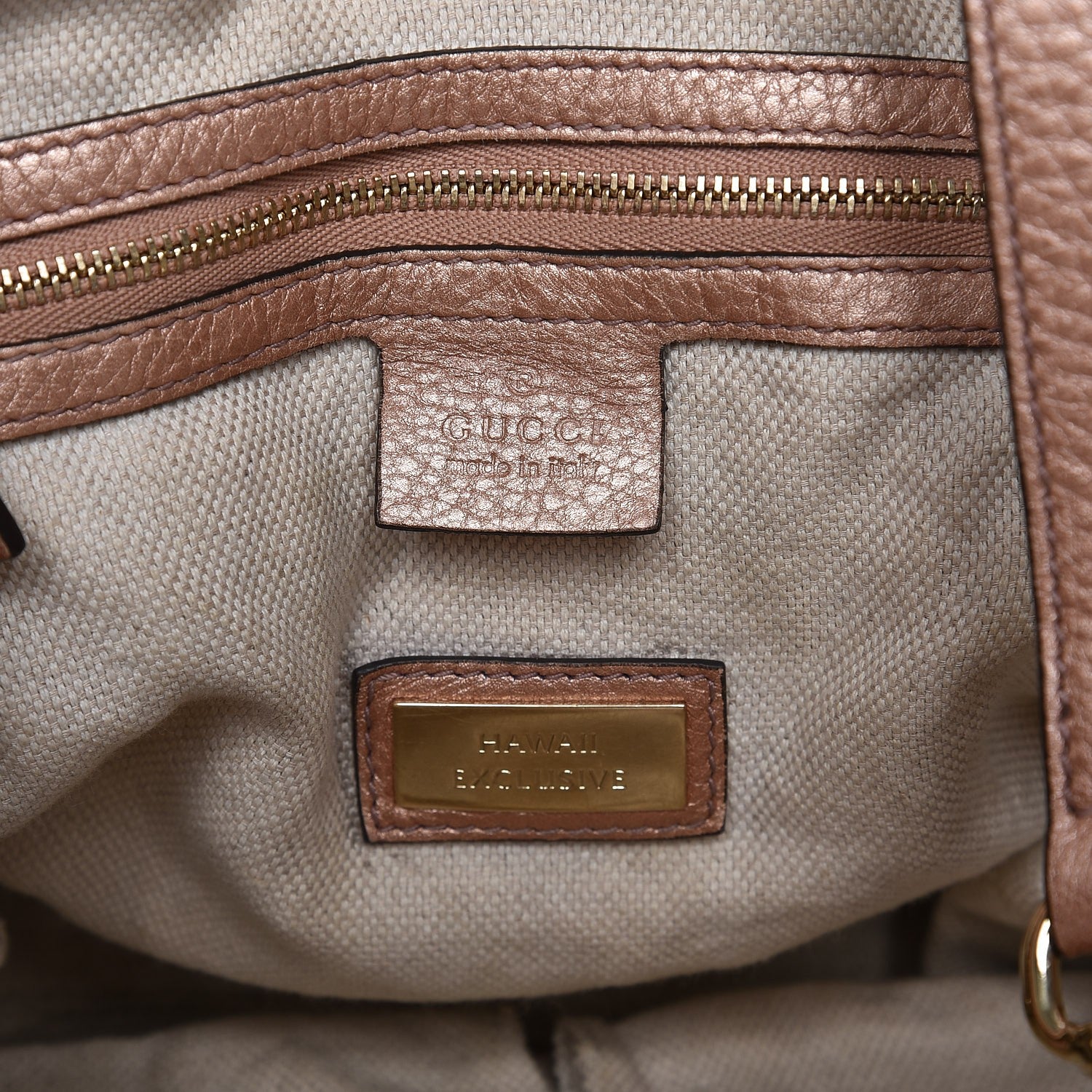 Gucci Metallic Pebbled Calfskin Small Soho Shoulder Bag Pink 6 of 11