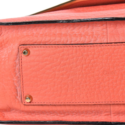 Chloe Grained Calfskin Medium Sally Flap Bag Cyclamen Lipstick 14 of 16