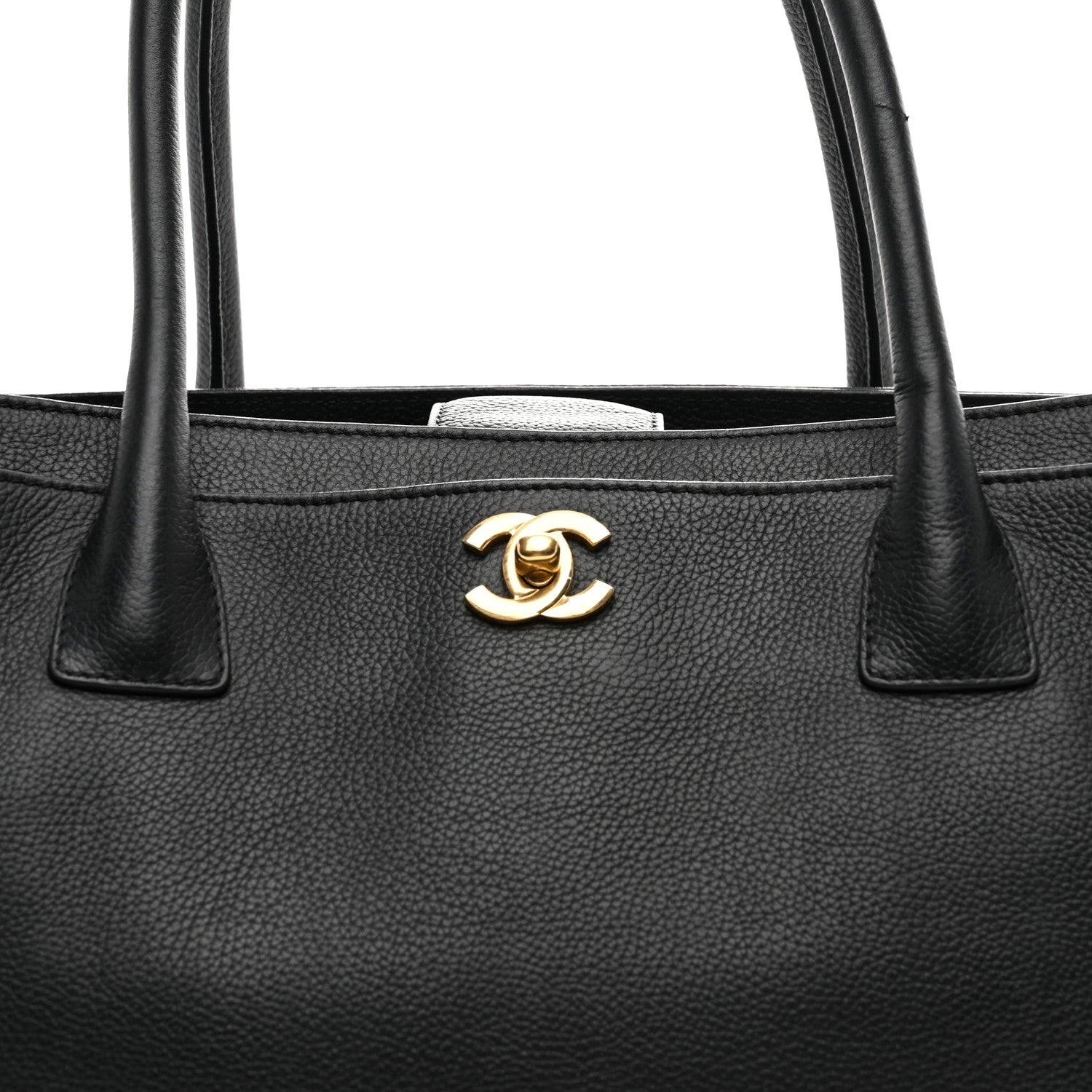 Chanel Calfskin Cerf Executive Shopper Tote Black 8 of 10
