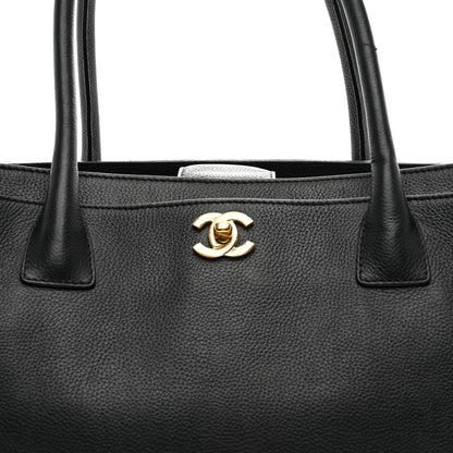 Chanel Calfskin Cerf Executive Shopper Tote Black 8 of 10