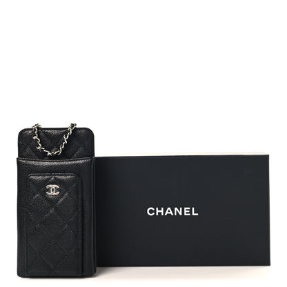 Chanel Caviar Quilted Zip Phone Case Black 9 of 9
