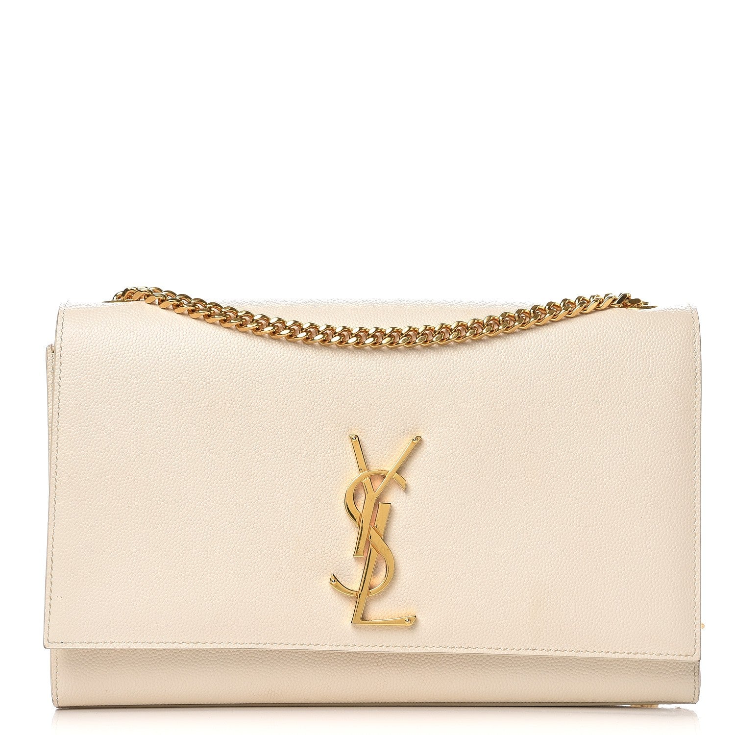 Saint Laurent Grain De Poudre Medium Monogram Kate Satchel Nude Powder 1 of 10
