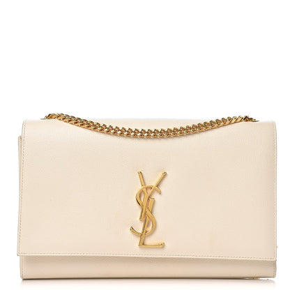 Saint Laurent Grain De Poudre Medium Monogram Kate Satchel Nude Powder 1 of 10