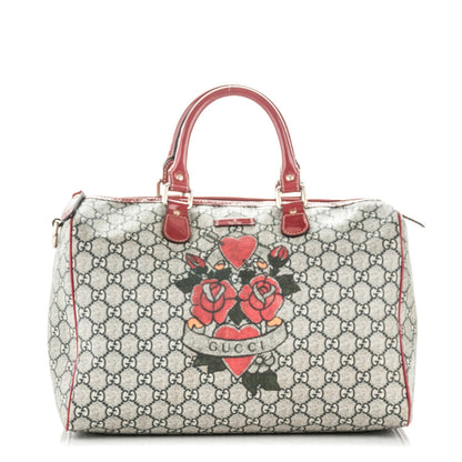 Gucci GG Plus Monogram Tattoo Heart Medium Joy Boston Red 1 of 7