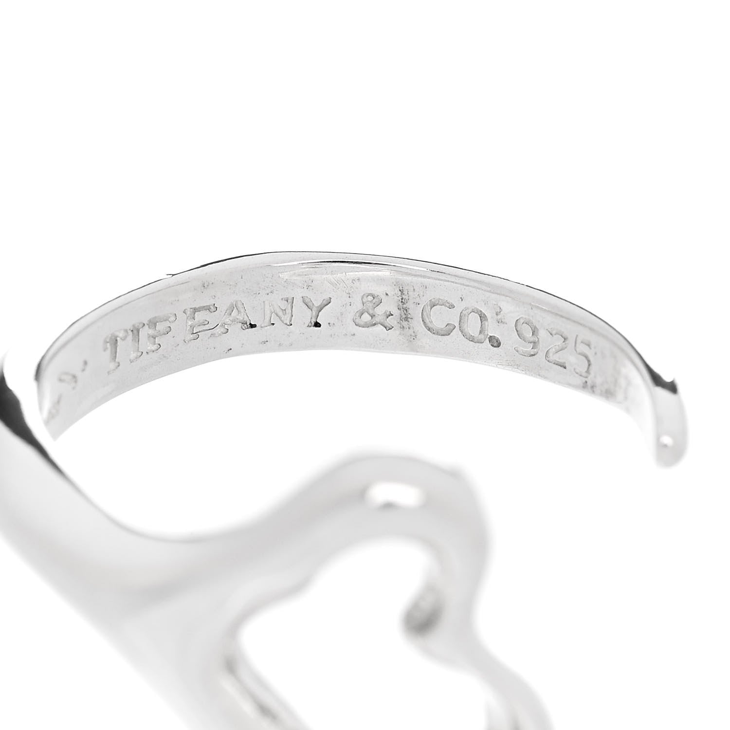 Tiffany Sterling Silver Elsa Peretti Open Heart Ring 57 8 5 of 5