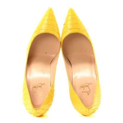 Christian Louboutin Snakeskin Crystal Decollete 554 100 Pumps 37 Sun 2 of 9
