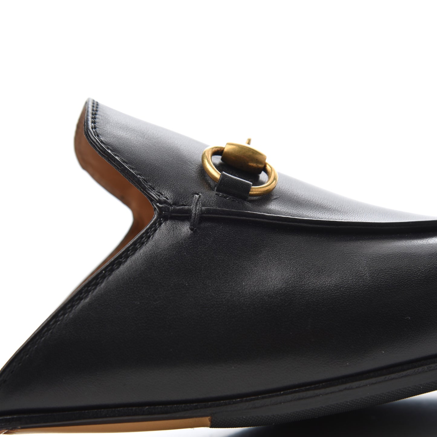 Calfskin Womens Princetown Slippers 37 Black