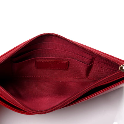 Chanel Caviar CC Classic Zip Pouch Red 4 of 4
