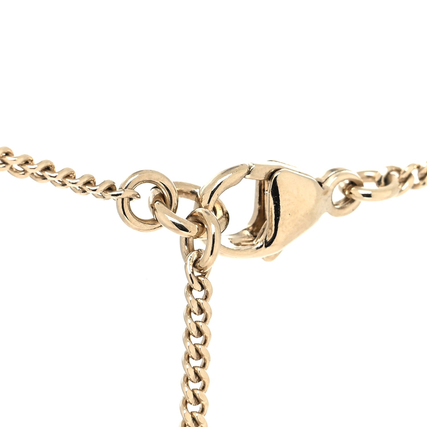 Chanel Metal Lambskin CC Flap Bag Necklace Gold Black 4 of 5
