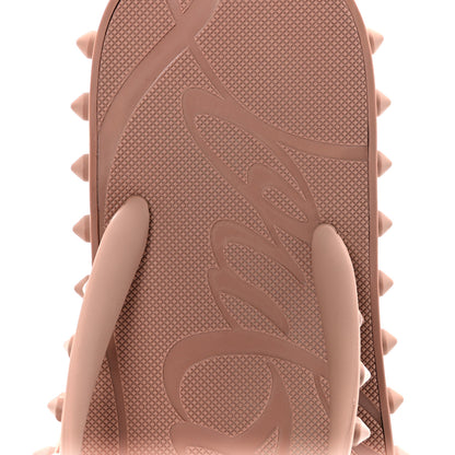 Christian Louboutin Rubber Spike Super Loubi Flip Flop Sandals 36 Nude 7 of 9