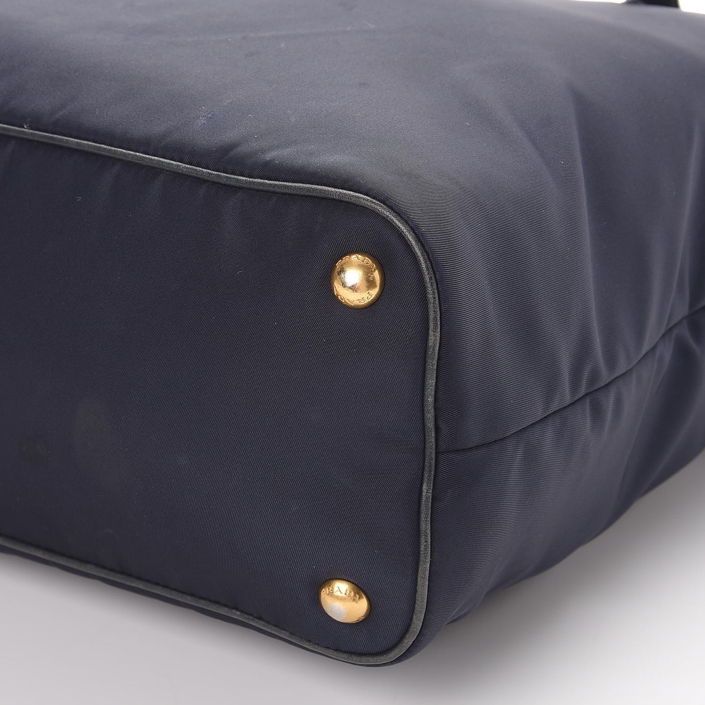 Tessuto Nylon Vitello Daino Tote Blue