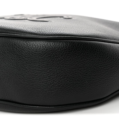 Celine Supple Calfskin Cuir Triomphe Small Heloise Shoulder Bag Black 10 of 11