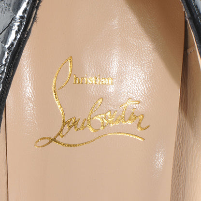 Christian Louboutin Python Madam Butterfly 150 Platform Peep Toe Pumps 36.5 Black 6 of 7