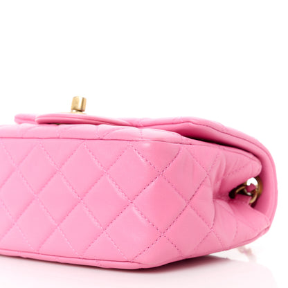 Chanel Lambskin Quilted Mini Pearl Crush Flap Pink 11 of 11