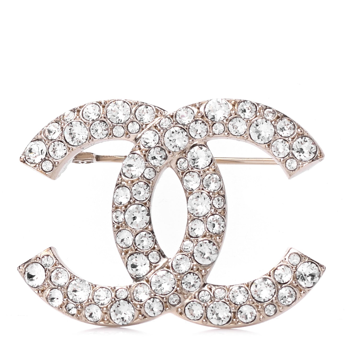 Crystal Palais Garnier CC Brooch Gold