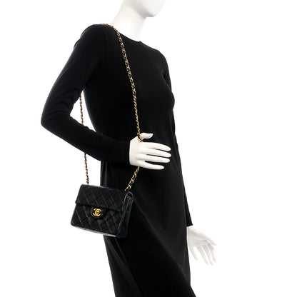 Chanel Lambskin Quilted Mini Square Flap Black 2 of 8