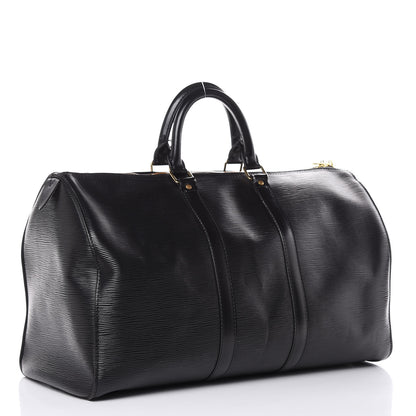 Louis Vuitton Epi Keepall 45 Black 3 of 27