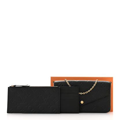 Louis Vuitton Empreinte Pochette Felicie Chain Wallet Black 11 of 11