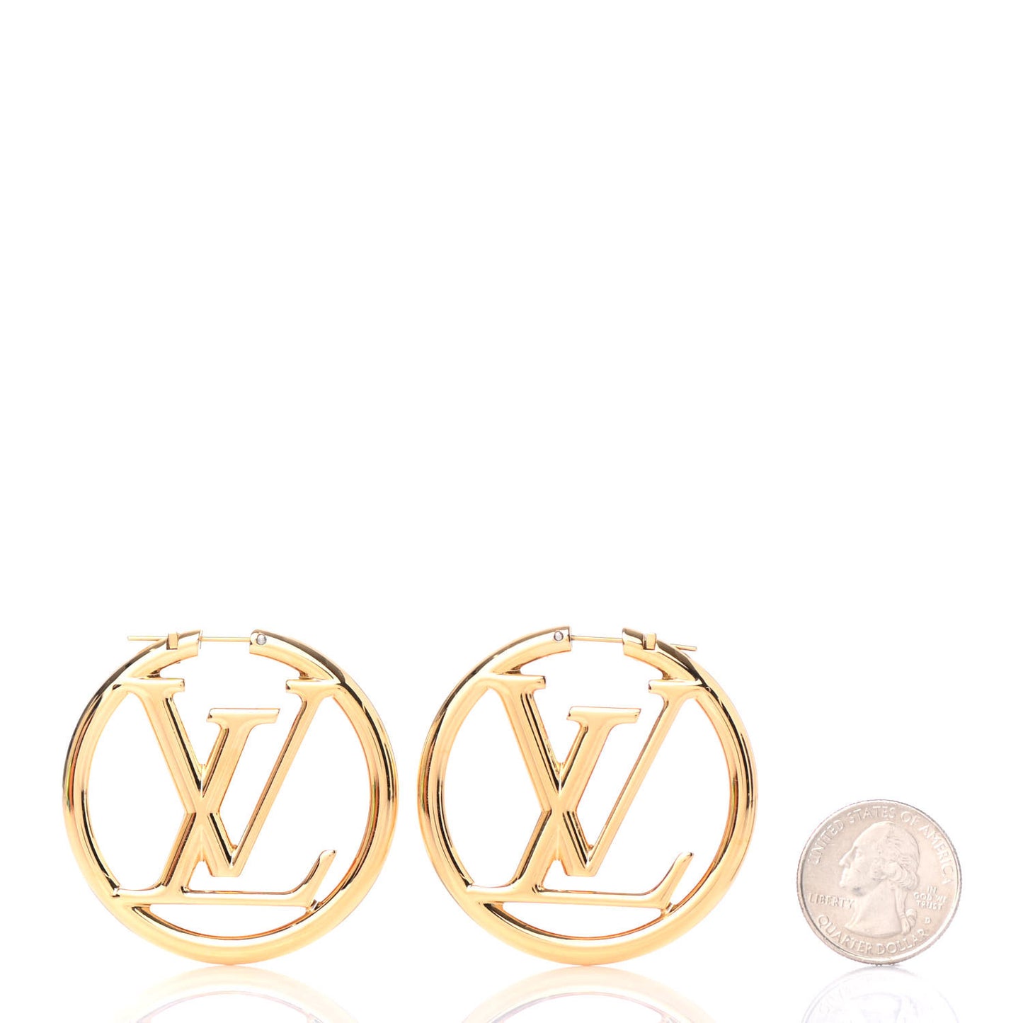 Metal Louise Hoop Earrings Gold