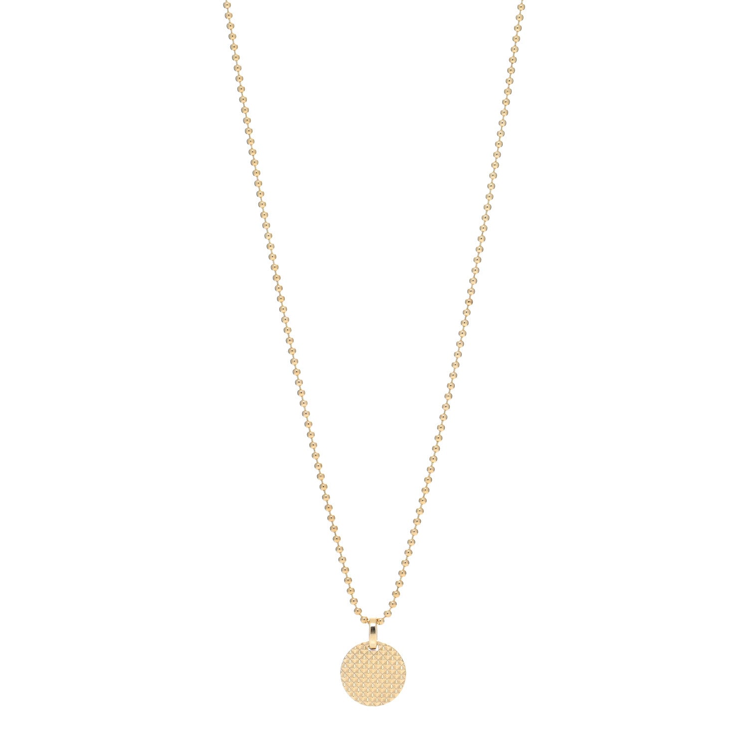 Tiffany 18K Yellow Gold Point Circle Pendant Necklace 1 of 4