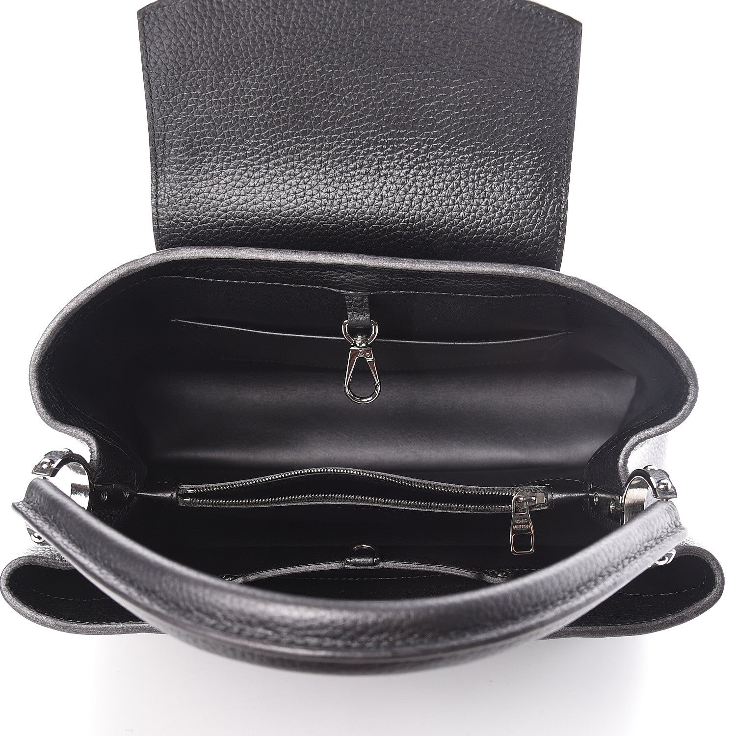 Louis Vuitton Metallic Taurillon Capucines MM Anthracite 5 of 9