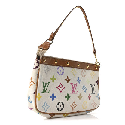 Louis Vuitton Monogram Multicolor Pochette Accessories White 3 of 9