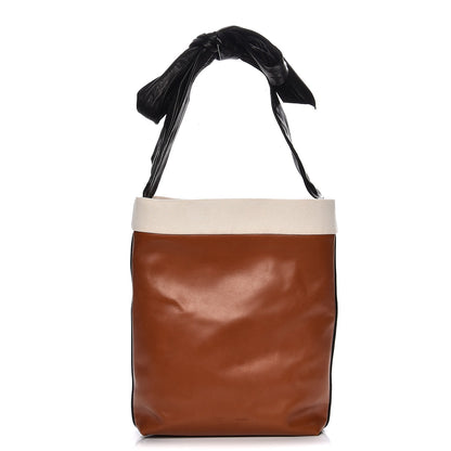 Celine Lambskin Calfskin Band Twisted Cabas Tan 1 of 14
