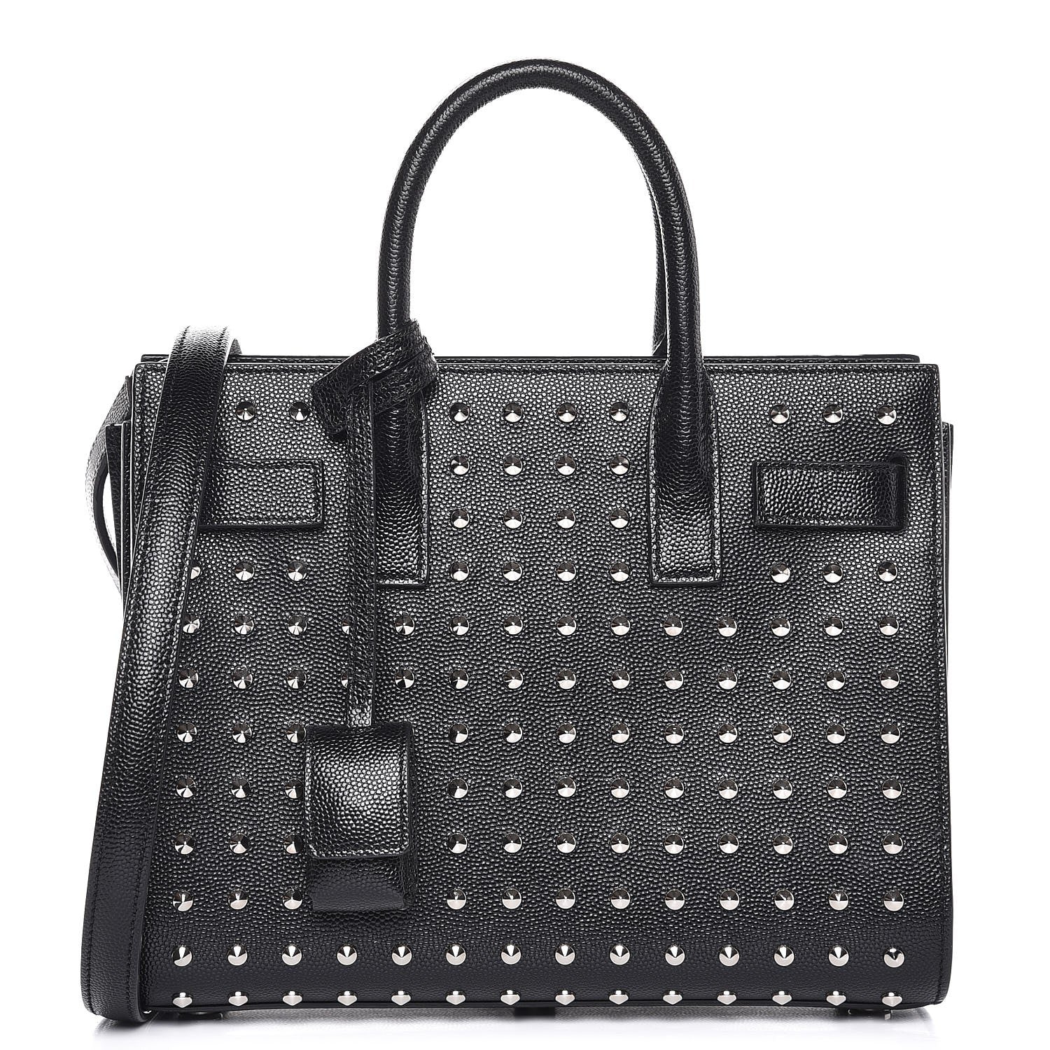 Saint Laurent Grain De Poudre Studded Nano Sac De Jour Black 1 of 7
