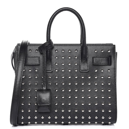 Saint Laurent Grain De Poudre Studded Nano Sac De Jour Black 1 of 7