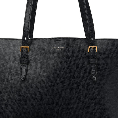 Saint Laurent Calfskin Large Shopping Tote Deep Marine 8 of 13