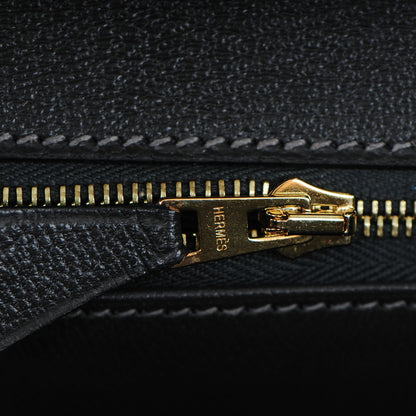 Hermes Shiny Porosus Crocodile Horseshoe Birkin 35 Rouge H Graphite 13 of 24
