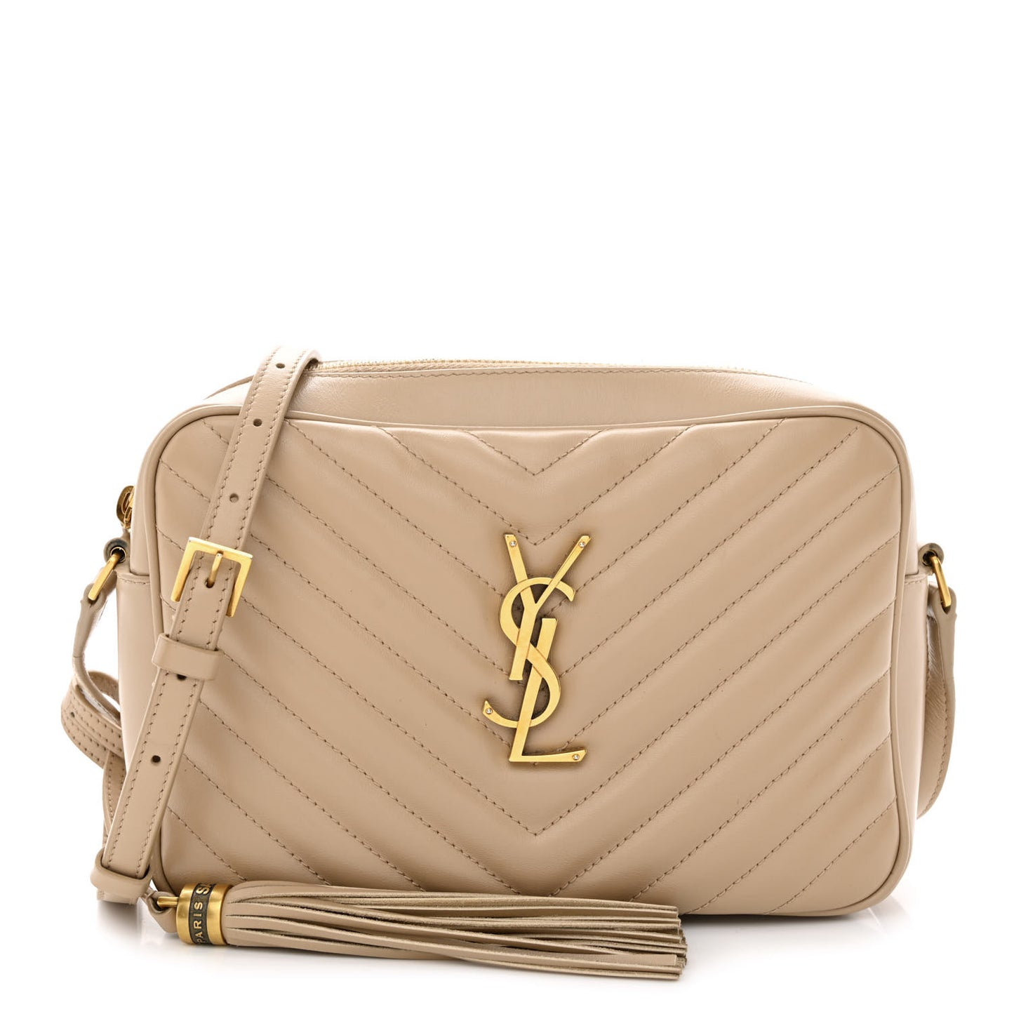 Calfskin Matelasse Monogram Lou Camera Bag Nude Powder