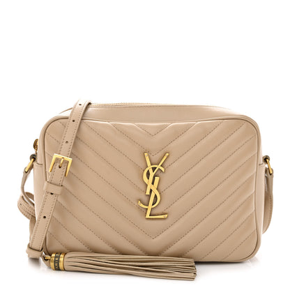 Saint Laurent Calfskin Matelasse Monogram Lou Camera Bag Nude Powder 1 of 18
