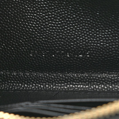 Saint Laurent Grain De Poudre Monogram Zip Around Wallet Black 7 of 11