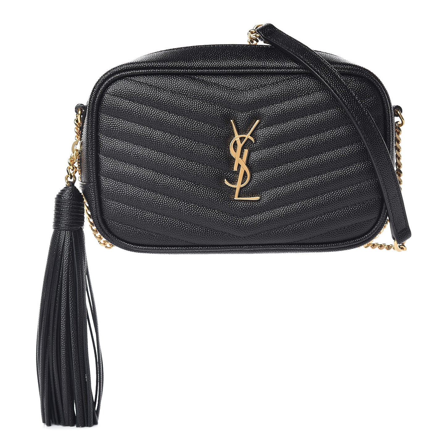 Grain De Poudre Matelasse Monogram Mini Lou Camera Bag Black