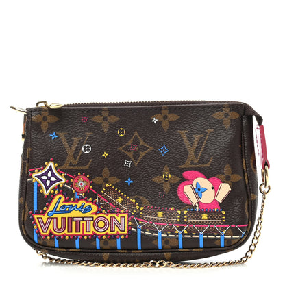Louis Vuitton Monogram 2020 Christmas Animation Roller Coaster Mini Pochette Accessories Pivoine 1 of 4