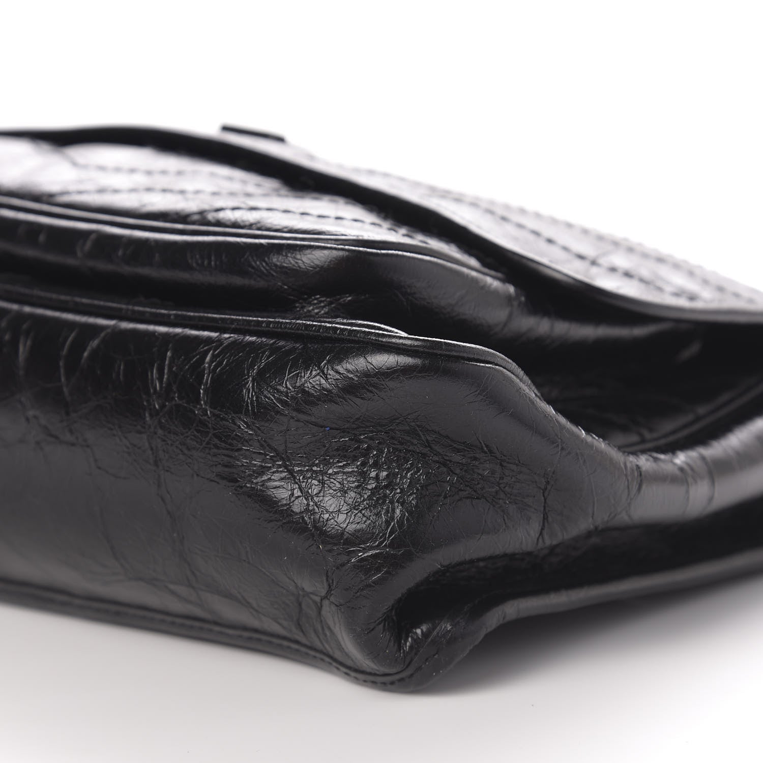 Saint Laurent Crinkled Calfskin Matelasse Monogram Large Niki Chain Satchel Black 9 of 10